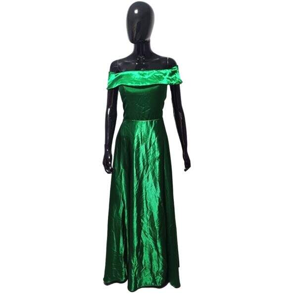 Vestido Longo Cetim Verde Bandeira Tomara que Caia - Tam.: GG - Vestclass - Cod. 010016