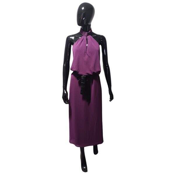 Vestido Longo Poliéster Vinho Frente Única - Tam.: 42 - Gregory - Cod. 010019