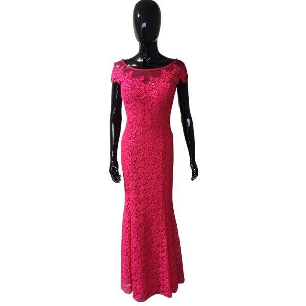 Vestido Longo Pink Renda Pink Bojo Top Sem Manga - Tam.: G - Bi Bian - Cod. 010028