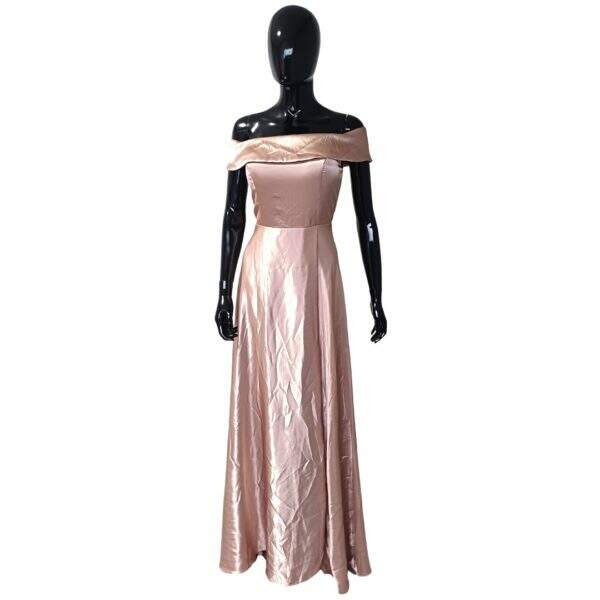 Vestido Longo Rosa Queimado Cetim Rosa Queimado Toma que caia Tomara que Caia - Tam.: M - Vestclass - Cod. 010031